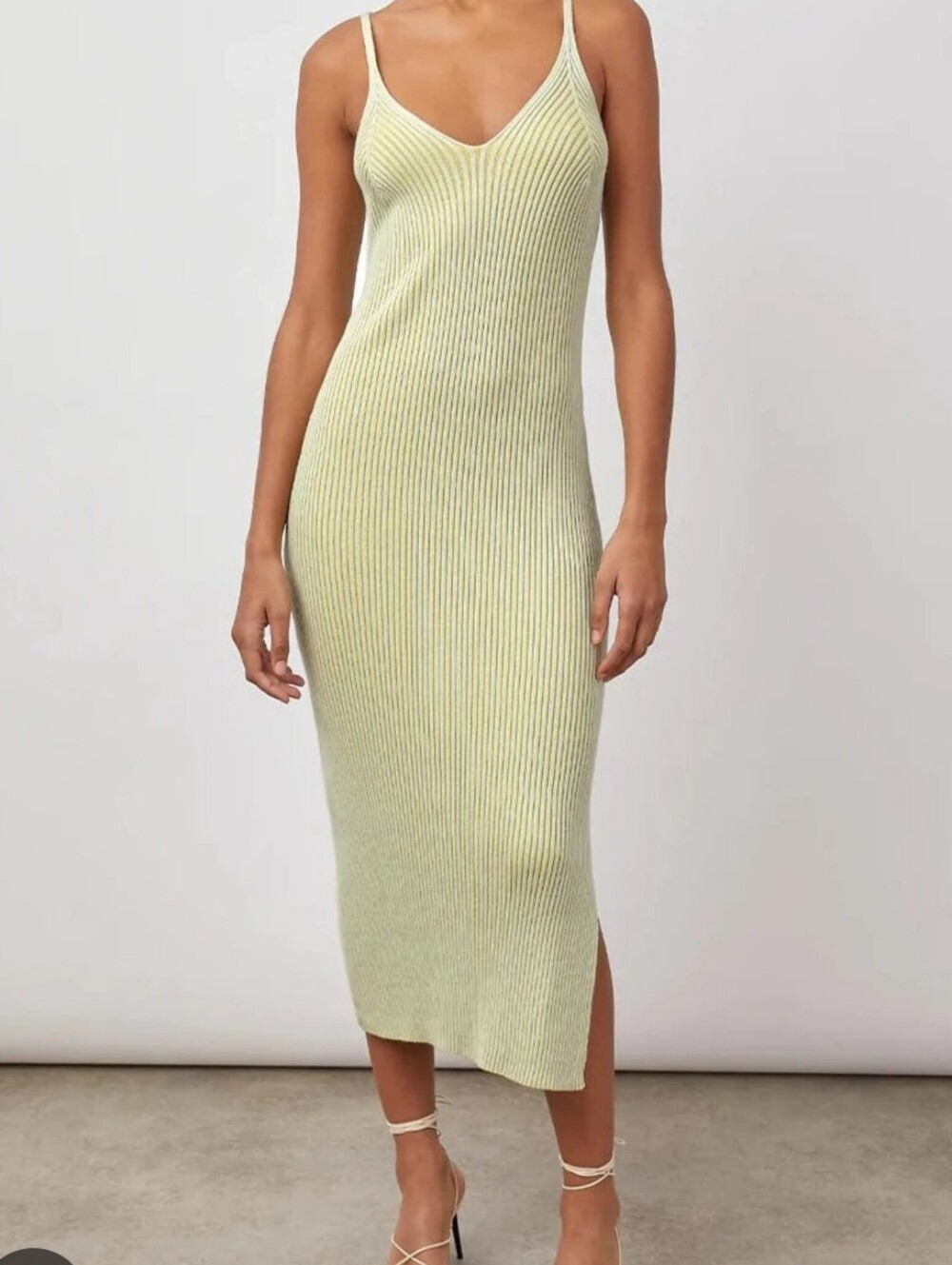 Rails "Shelby" cotton/silk ribbed midi dress Sz S